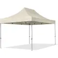 TOOLPORT 3x4,5 m aluminium, pop up partytelt, uten sidepaneler, creme