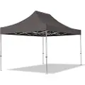 TOOLPORT 3x4,5 m aluminium, pop up partytelt, uten sidepaneler, mørkegrå