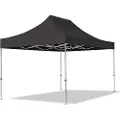 TOOLPORT 3x4,5 m aluminium, pop up partytelt, uten sidepaneler, svart