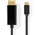 Nedis Gull Ccgb64352bk20 Usb-c Til Displayport M-adapterkabel Usb 3.2 Gen 1 4k@ Belagt 2 M 60hz
