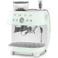 Smeg 50''s Style Espressomaskin EGF03PGEU Pastel Grønn, Espressomaskin, 2,4 l, Malt kaffe, Innebygd kaffekvern, 1650 W, Grønn