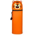 Legami Pennal Tiger Av Silikon Med Glidelås 18,5 cm Kawaii