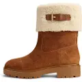 Ralph Lauren for woman. 802980553002 Brown suede and sheepskin Allyson ankle boots (40), Leather, Flat, None, Casual