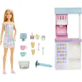 Barbie Lekersett Med Iskremkiosk Og Tilbehør Til Dukker