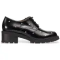 Wonders for woman. D-1430 Evoclub Oxford leather loafers black (36), Flat, Laces, Casual