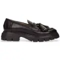 Wonders for woman. A-4303 Bones leather loafers black (38), 3 to 5 cm, None, Casual