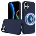 Mtp Products iPhone 17 Liquid Silikondeksel - MagSafe-kompatibel - Mørkeblå