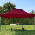 TOOLPORT 3x4,5 m stål, pop up partytelt, uden sidepaneler, rød