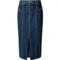 Pepe Jeans Midi Archive Denim Høy Midje Midi-skjørt