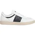 Hackett for man. HMS200048 Bond Just Leather Sneakers white (43), Flat, Laces, Casual