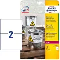 Avery Zweckform - Polyester, polyetylen tereftalat (PET) - matte - permanent klebemiddel - belagt - hvit - 210 x 148 mm 40 etikett(r) (20 ark x 2) etiketter