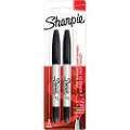 Sharpie Marker Twin Tip Schwarz 2er Blister