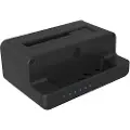 Icy Box IB-2924MSCL-C31 - HDD / SSD-dokkestasjon - klonefunksjon - brønner: 3 - 2,5 / 3,5 delt, M.2 - M.2 NVMe Card / SATA 6Gb/s - USB 3.2 (Gen 2) - svart