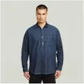 G-Star for man. D27083-D539-H494 Regular Shirt 1-Pocket blue (XXS), Casual, Cotton, Long sleeve, Organic Cotton, Sustainable