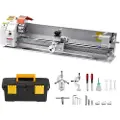 Vevor metalldreiebenk, 220 x 1000 mm (8,7 x 39 tommer), presisjonsbenk-metalldreiebenk, automatisk mating, 0–2500 o/min variabel hastighet, 1250 W børsteløs motor, for bearbeiding av presisjonsdeler,