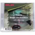 Selek CD boks med bakke. 5-pak. Gennemsigtig