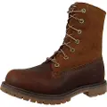 Timberland for woman. TB18328R2421 Leather ankle boots with roll-up upper and warm brown lining (38 W), Flat, Laces, Casual