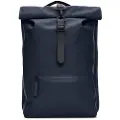 Rains unisex. 13320 Rolltop Rucksack navy (OSFA), Blue, Casual, Polyester