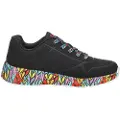 SKECHERS for woman/girl. 314088L Trainers Uno Lite Subtle Love black (39), 3 to 5 cm, Laces, Casual, children's fashion