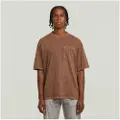 G-Star for man. D26825-C756-H591 Washed Pocket T-shirt brown (S), Casual, Short sleeve, Organic Cotton, Sustainable