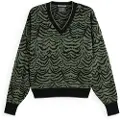 Scotch & Soda Jacquard V-hals Genser