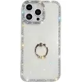 Mtp Products iPhone 16 Pro Max CrystalGlow Hybrid-deksel med ringholder - Hvit