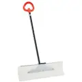 Vevor snøskuffer, 76,2 cm utendørs snøplogspade med ergonomisk grep, HDPE-plastblad, vinterspadler med segmentert håndtak, metallkantlist, bærbart snøryddingsverktøy for innkjørsel