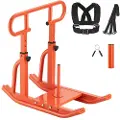 Vevor Vektslede, Stålkraftslede, Treningsslede for Atletisk Trening, Hastighetsforbedring, Treningsutstyr med Justerbart Høydehåndtak, Kompatibel med 25/51 mm Vektskiver, Oransje