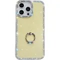 Mtp Products iPhone 16 Pro Max CrystalGlow Hybrid-deksel med ringholder - Gul