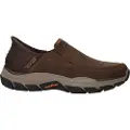 SKECHERS for man. 204810 Leather Slip-ins RF Respected Elgin Slippers brown (46), Flat, None, Casual