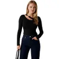 GUESS Eleanor Buckle Langarmet T-skjorte