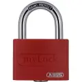 ABUS T65AL/40, Tradisjonell, Nøkkellås, Bruk flere nøkler, Verktøy boks, Rød, Aluminium