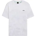 Hugo Boss for man. 50548334 Clash T-shirt white (XS), Casual, Polyester, Short sleeve
