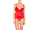 Emporio Armani for woman. EW001944_AF15351 Top Satin Lace red (XL), Homewear, Polyamide, Sleeveless / Straps