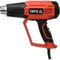 YATO YT-82296, Varmluftspistol, Pistolhåndtak, LCD, II, Overoppheting, Sort, Oransje