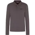 EA7 for man. 8NPF15_PJVQZ Polo Long grey (XXS), Casual, Cotton, Long sleeve
