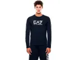 EA7 for man. 7M000900_AF10373 Camiseta Marca marino (XXS), Casual, Cotton, Long sleeve, Navy