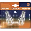 Ledvance OSRAM SPECIAL - Glødelyspære - form: T26 - klar finish - E14 - 15 W - klasse G - 2700 K (en pakke 2)