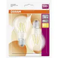 Osram LED-pære E27 4W 2700K 470 lumen 2-pakning