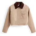Tommy Hilfiger for woman. DW0DW21665 Cropped quilted jacket with beige logo (L), Casual, Cotton
