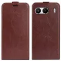 Mtp Products OnePlus Nord 4 Vertikalt Flip-Deksel med Kortlomme - Brun