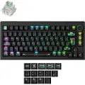 Keychron Lemokey L5 HE - 8K 75% Knob Cyber Lime Magnetic Switch (Hall Effect) - Gamingtastatur - Uten numpad - Nordisk - Svart