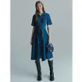 Marella for woman. 2523226024200 Fagotto denim shirt dress (38), Blue, Casual, Cotton, Short sleeve