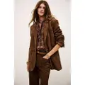 Ba&sh for woman. 1H25MOST Mosty jacket brown (40), Casual, Leather, Long sleeve