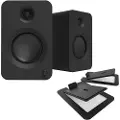 Kanto Audio Kanto REN Powered Speakers with S6 Tilted Stands Matte Black