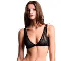 Emporio Armani All Over Eagle Mesh Unpadded Bralette Bh