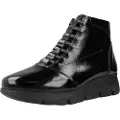 Fluchos for woman. F1358 Bona F1358 leather ankle boots black (39), Flat, 1 to 3 cm, Laces, Casual