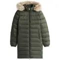 Tommy Hilfiger for woman. DW0DW18864 Bright green quilted down coat (XL), Casual, Nylon