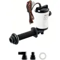 Vevor Drivhuspumpe for båt, 12V 50 l/min (800 GPH) Drivhusluftpumpe med avtakbar motor, 90-graders agnhuspumper for båter, korrosjonsbestandig nedsenkbar luftepumpe, for ferskvann og saltvann