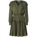 Pepe Jeans for woman. PL9537727 Martina dress green (S), Casual, Polyester, Long sleeve